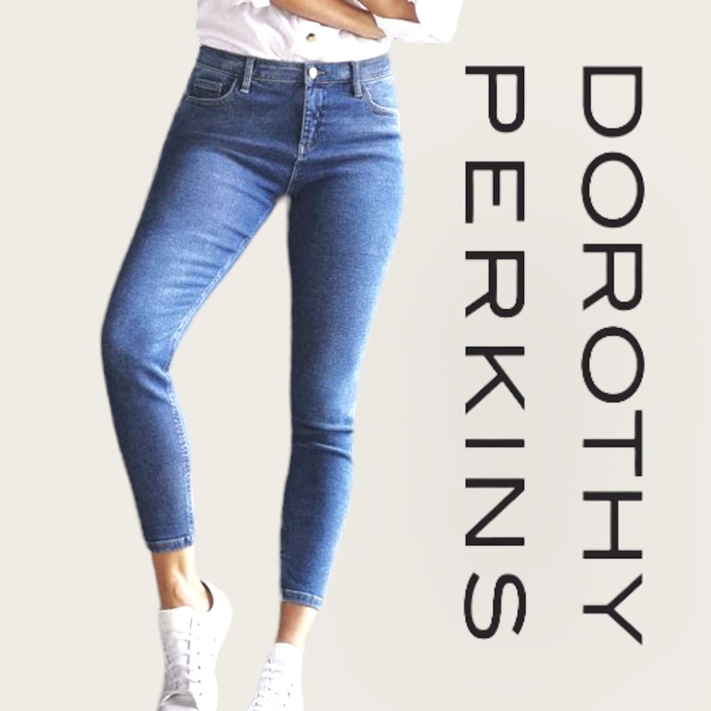 Dorothy Perkins DARCY Jeans Medium-Light Wash Blue Denim 4 US/8 UK EUC